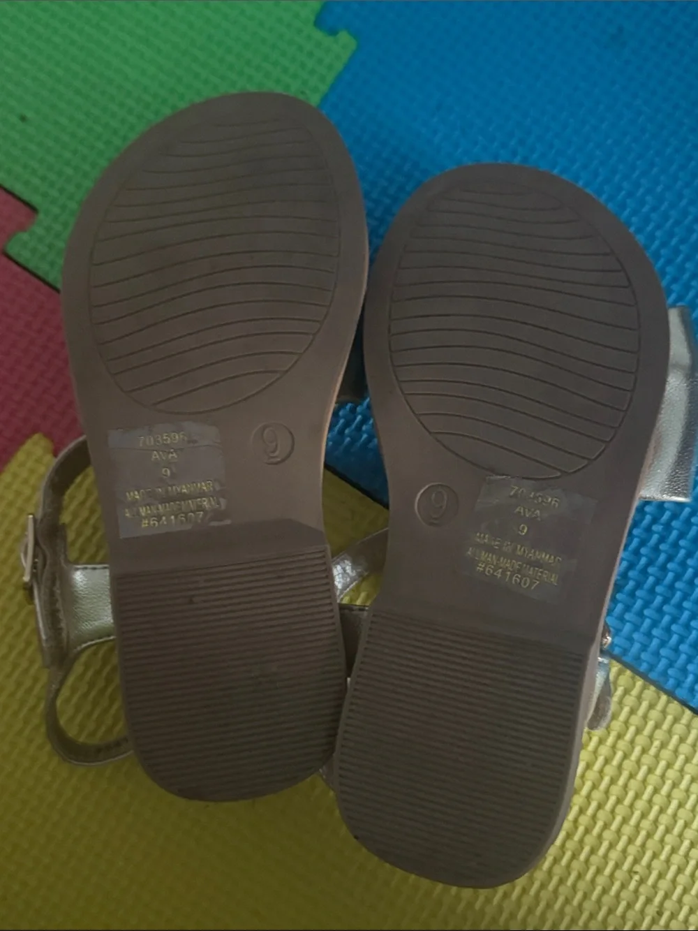 Girls Metallic Gold Bow Strap Sandals